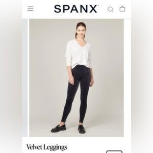 Spanx Velvet Leggings like new condition black size xl tall